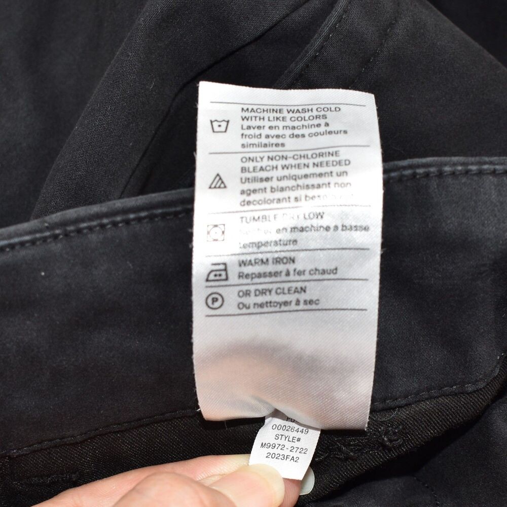 Vince Owen Twill Garment Dyed Pants Classic Fit Washed Soft Black Size Small - Picture 8 of 9